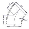 1" Standard Long Radius 45 Degree Weld Elbow Carbon Steel - Image 2