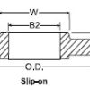5" 150# CARBON STEEL RAISE FACE SLIP-ON FLANGE