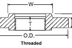 2-1/2" 150# CARBON STEEL RAISE FACE THREADED FLANGE - Image 3