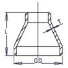4x3-1/2" Standard Concentric Weld Reducer Carbon Steel - Image 2