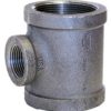 1/4X1/4X1/8" 150 BLACK MALLEABLE IRON TEE