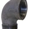 2 150 BLACK MALLEABLE IRON STREET 90 - Image 2