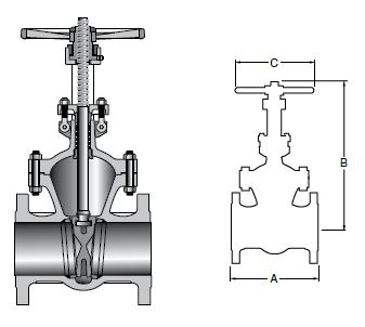 33XU-F Gate Valve - Cast Steel - Crane Fluid Systems