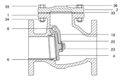 CV37340 4 CRANE 373 125 IBBM FLG'D CHECK VALVE