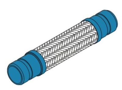 GWN 4X18 SS BRAIDED HOSE W/ CARBON STEEL GROOVED WELD NIPPLES