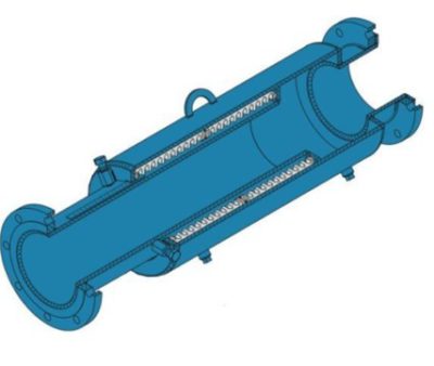HEJFFL4 8X28-1/2 - 4” MOVEMENT HOUSED EXPANSION JOINT W/ CARBON STEEL FIXED & FLOATING FLANGES