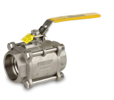 SHV39034SW03 3/8 SHARPE SERIES 1000 CWP FP CS, SW 3PC BALL VALVE