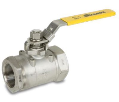 SHV50C747PGTH03 3/8 SHARPE SERIES 3000 CWP FP 2-PC CS, 17-4PH STEM, PEEK SEAT, GRAPHITE SEAL, THRD ENDS, SEAL WELD BALL VALVE